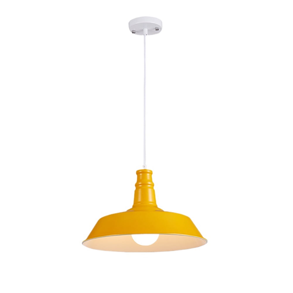 Vintage Indusrial Style Metal Light Fixture for Kitchen Island, Colorful Retro Iron Pendant Lighting for Dining Room, Simple American Farmhouse Hanging Lamp, Rustic Ceiling Chandelier