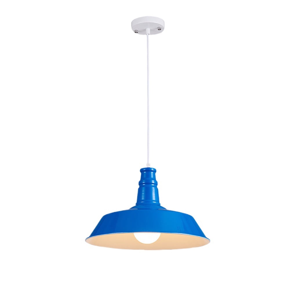 Vintage Indusrial Style Metal Light Fixture for Kitchen Island, Colorful Retro Iron Pendant Lighting for Dining Room, Simple American Farmhouse Hanging Lamp, Rustic Ceiling Chandelier