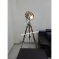 thumbnail image 1 of Vintage Industrial DESIGNER Nautical Wooden SPOT LIGHT Tripod Floor LAMP Decor, 1 of 4