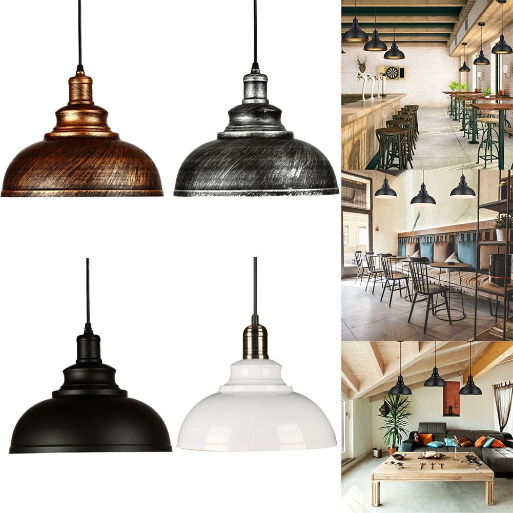 Vintage Industrial Hanging Fixture Metal Shade Pendant Light Ceiling ...