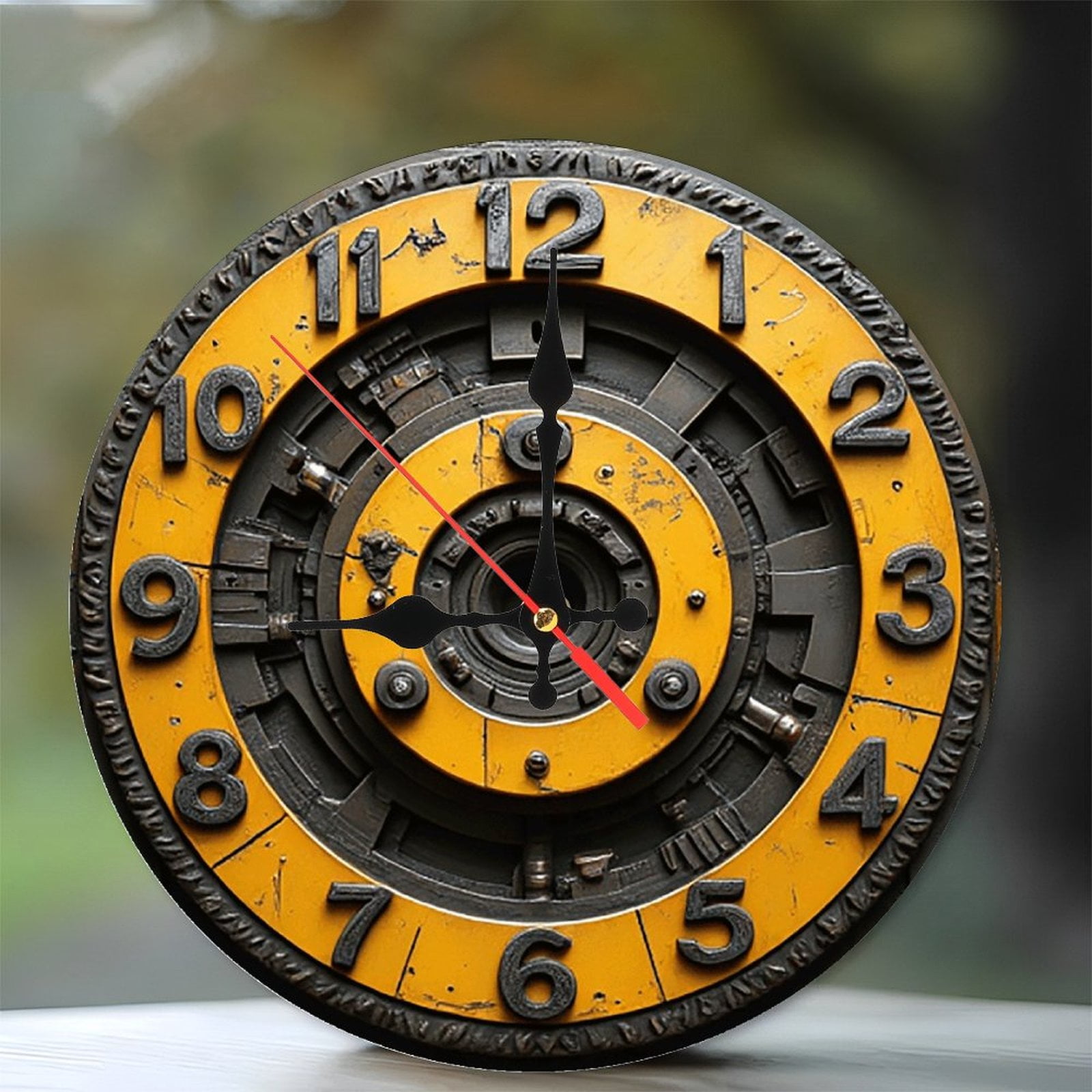 Curated visual reference: Vintage Industrial Style Wall Clock Metal Gear Clock 10 Inch Photo Inspiration
