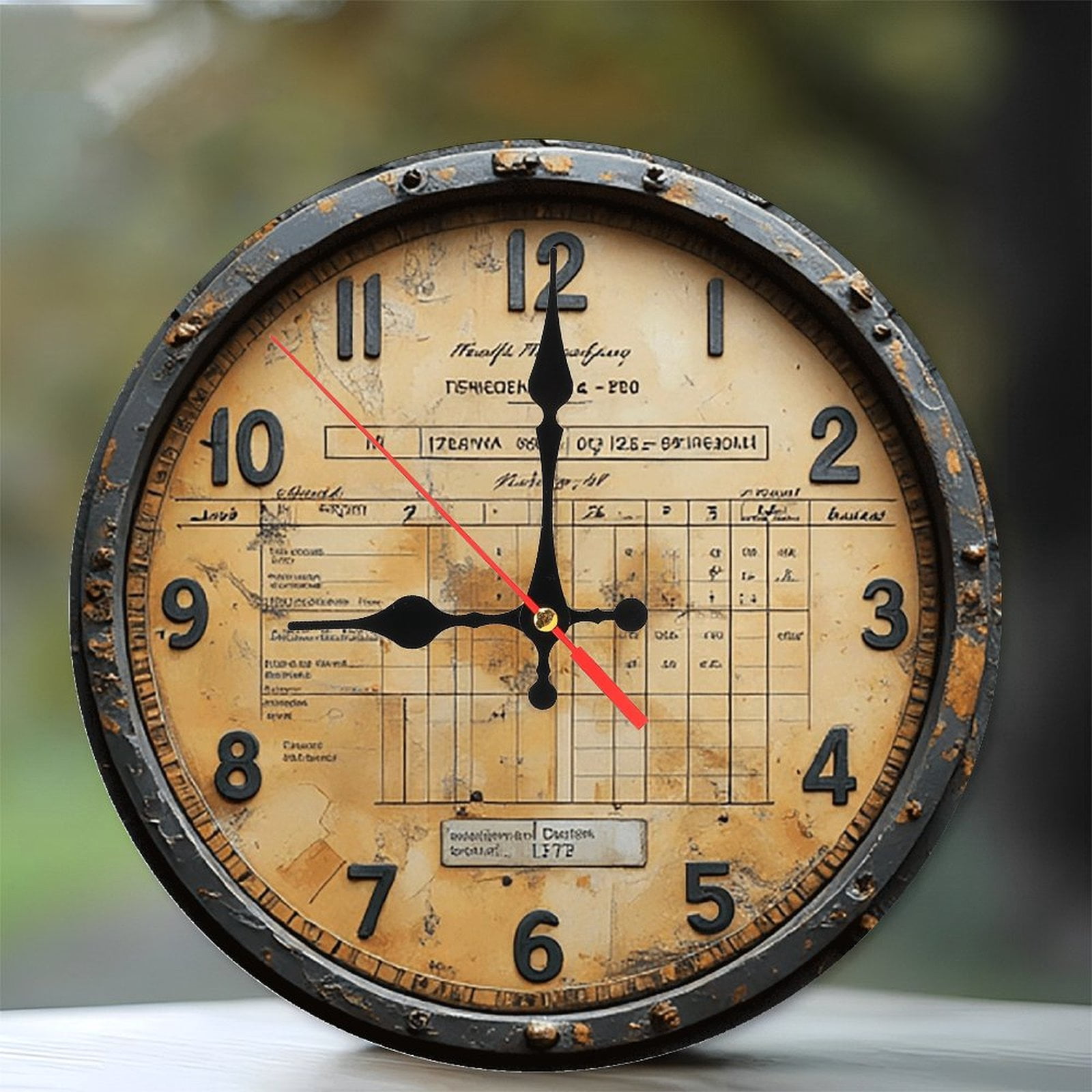 Beautiful view of Industrial Chic Wall Clock