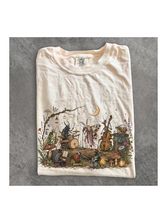 Vintage Insect Graphic Shirt, Comfort Colors Musician Bug Tee, 90s Insect Lover Tee