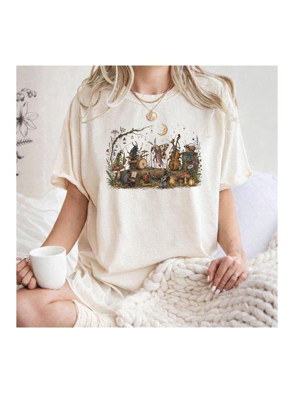 Vintage Insect Orchestra Graphic Tee – Musician Bug Shirt, Cottagecore Insect Lover T-Shirt
