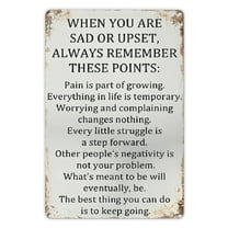 Vintage Inspirational Quote Metal Sign, Iron Wall Hanging Decorative Plaque, Multipurpose Antique Tin Art with Motivational Message for Home, Cafe,Garden, Vintage Wall Art