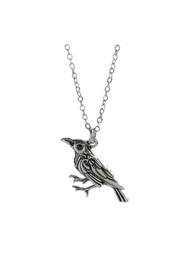 Vintage Inspire Crow Pendant Necklace Punk Rock Accessory Sturdy Alloy Chain Gothic Jewelry for Women Men