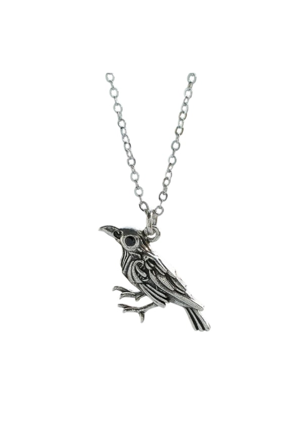 Vintage Inspire Crow Pendant Necklace Punk Rock Accessory Sturdy Alloy Chain Gothic Jewelry for Women Men