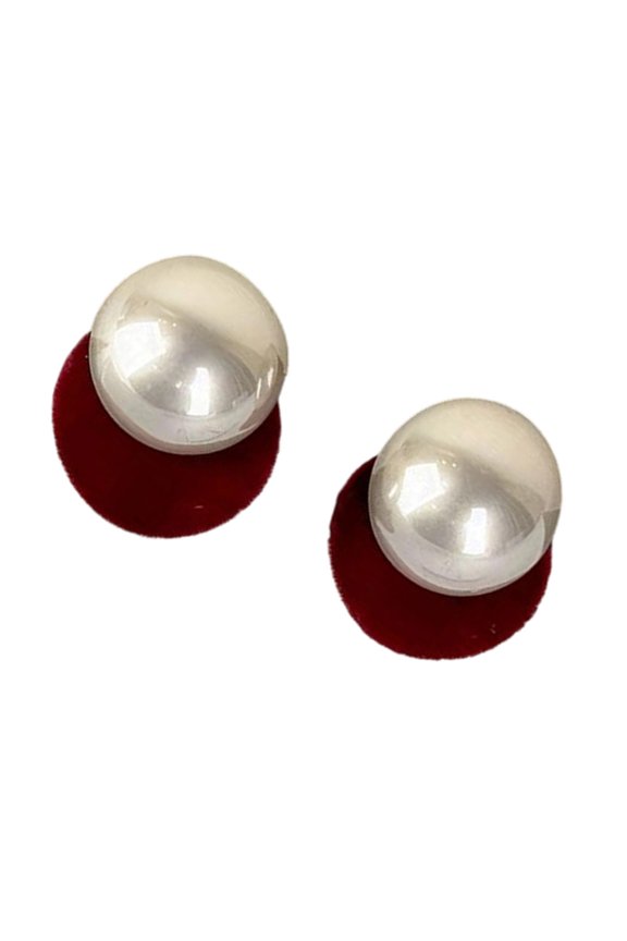 Vintage Inspire Flocking Pearls Earrings Winter Fashion Statement Pieces Casual Formal Outfit Matching Accessories