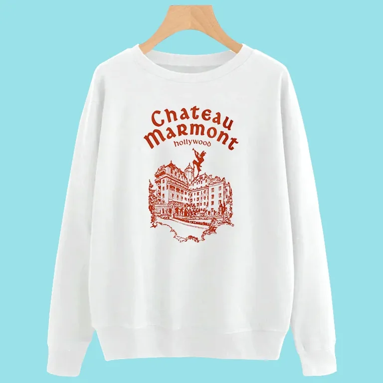 Vintage Inspired Chateau Marmont Sweatshirt Unisex Tshirt Size M New Funny Birthday Cotton Tee Vintage Walmart