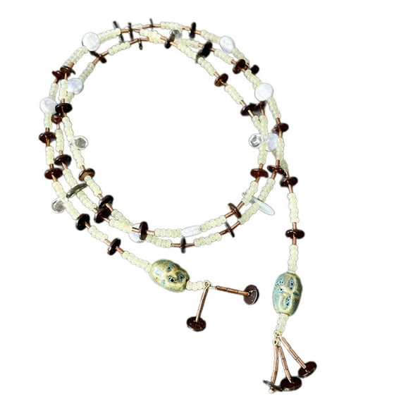 Vintage Inspired Collarbone Chain Colorful Beaded Necklace with Unique Designing for Everyday and Special Occasion