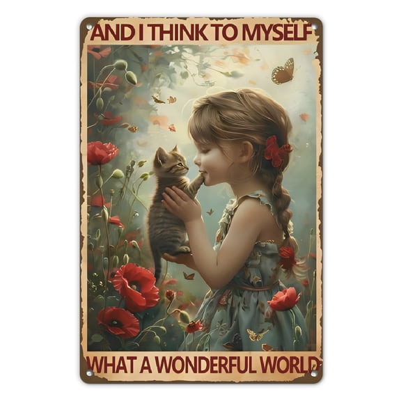 [Vintage-Inspired Construction Sign] Vintage-Inspired Metal Sign 8x12 - Perfect for Home, Restaurant, Garage, Cafe &amp; Garden Decor  No Power Needed, Durable Construction