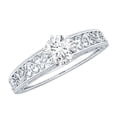 thumbnail image 1 of Rosec Jewels Vintage Inspired Lab Grown Diamond Promise Ring - Filigree Ring for Women - EF-VS Quality - with Jewelry Box, 14K White Gold, US 12.50, 1 of 9