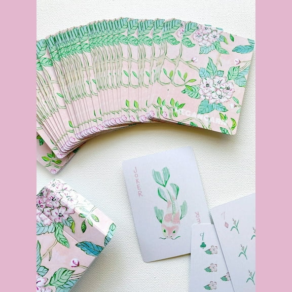 Vintage Inspired Floral Poker Deck Playing Cards