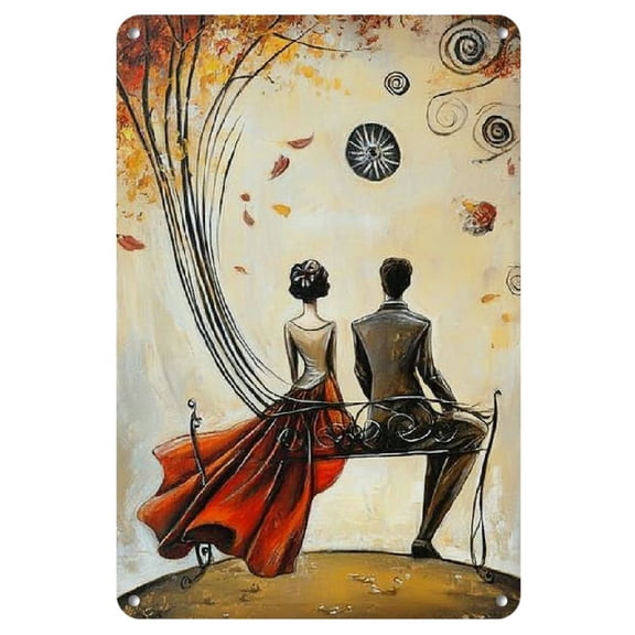 Vintage-Inspired Iron Wall Art, Flamenco Dance Design, Weather-Resistant Metal Poster, Pre-Drilled, 8x12 Inches, High-Quality HD Print, Indoor &amp; Outdoor Decor, Art - Single Piece