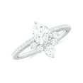 thumbnail image 1 of Vintage Inspired Moissanite Engagement Ring for Women - 0.7 Carat- D-VS1 Quality Certified, 925 Sterling Silver, US 4.00, 1 of 6
