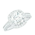thumbnail image 1 of Rosec Jewels Cubic Zirconia Engagement Ring with Halo - AAAA Quality Certified - Ready to Gift with Jewelry Box, 925 Sterling Silver, US 3.00, 1 of 5