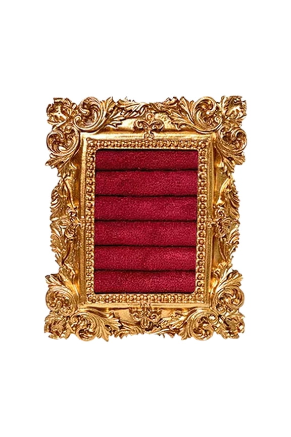 Vintage Inspired Rings Holder Tray Jewelry Display Stand With Velvets Lining And Resin Craftsmanship Photo Styling Tool