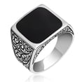 thumbnail image 1 of Vintage-Inspired Sterling Silver Ring with Onyx Stone, 1 of 2