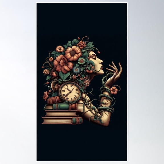 Vintage Inspired Surrealism Poster Wall Art, Modern Wall Decor For Living Room Bedroom, 8x12 UNFRAMED