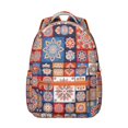 thumbnail image 1 of Vintage Inspired Tribal Print Backpack - Oversized 17" Computer Compartment with Organizer | Bohemian Style School Bag for College, Heavy Duty Oxford Fabric Daypack for Textbooks & Notebooks, 1 of 6
