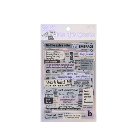 Vintage Inspired Waterproof PET Decal Planner Sticker Creative DIY Lettering for Your Journal and Scrapbooking Needs