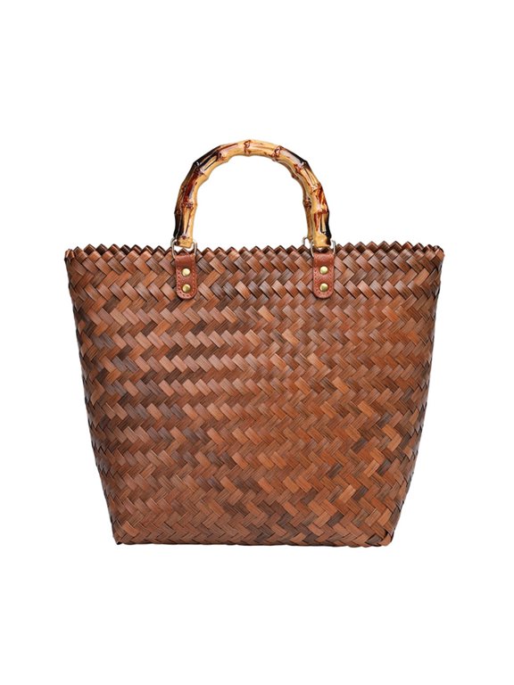 Vintage Inspired Wicker Shoulder Bag Practical Female Beaches Bag Suitable for Day Shopping or Romance Dates