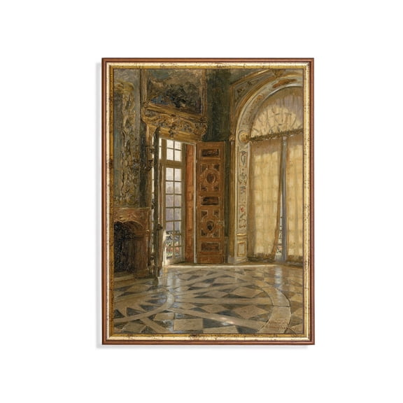 Vintage Interior Poster Moody European Wall Art Home Decor, 12x18 UNFRAMED