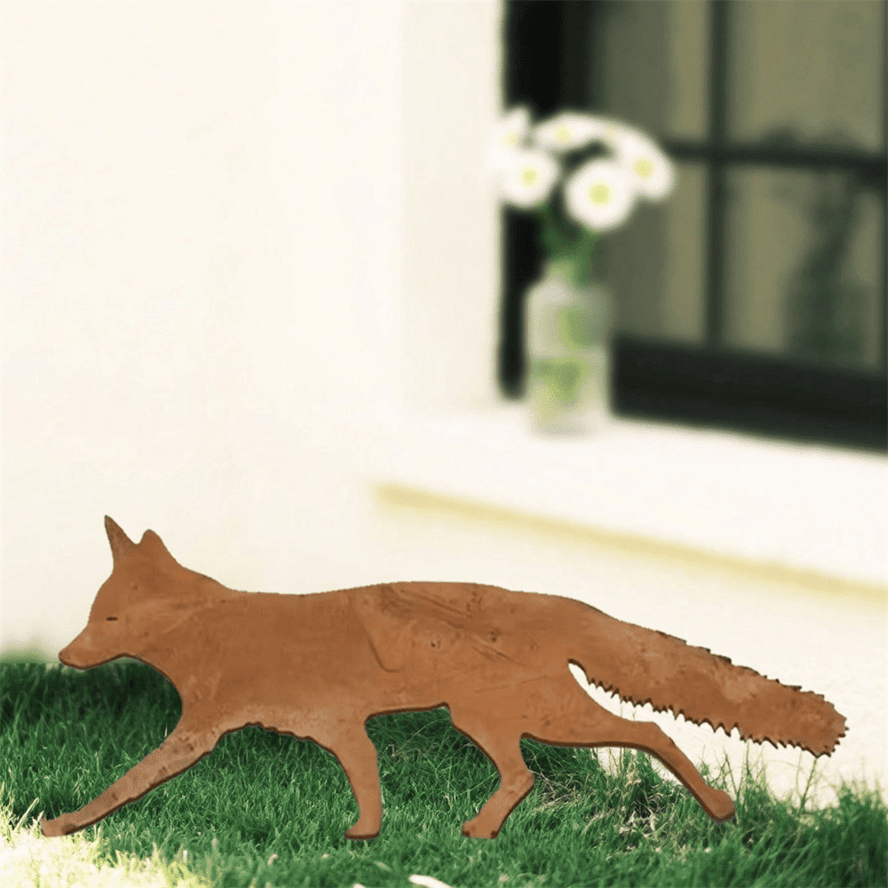 Animal-Themed Iron Garden Stakes Set for Halloween Christmas Lawn Patio Outdoor Decor