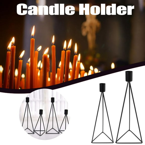 Vintage Iron Candle Holder Set for Wedding Centerpieces, Kitchen Table Decor, Rustic Home Decoration