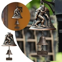 Bigfoot Vintage Iron Dinner Bell – Hanging Welcome Bell for Indoor/Outdoor Yard Decor & Doorbell