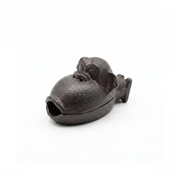 Vintage Iron Monkey Head Incense Burner with Hidden Storage and Key Holder - Decorative Tabletop Accent for Home, Office, and Tea Rooms
