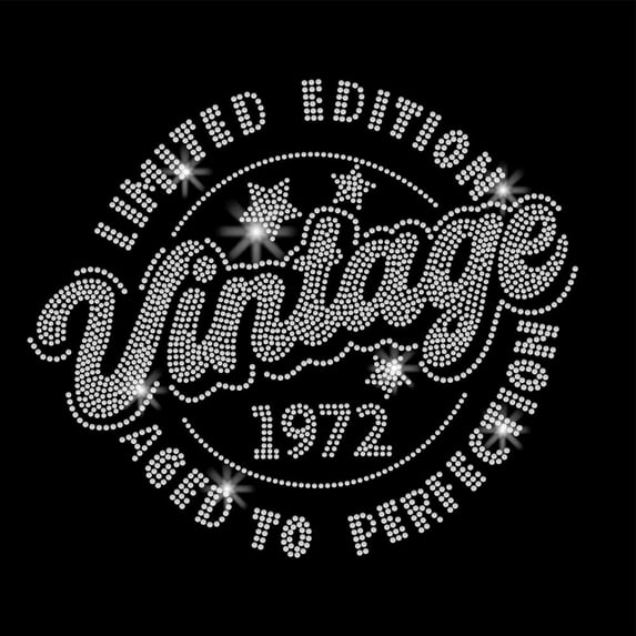 Vintage Iron on Rhinestones Limited Edition Heat Transfer Stickers Iron on Decals Bling Rhinestone Patches for T-Shirt Clothing Tote Bag Jackets DIY Art Craft Gifts