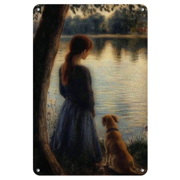 Vintage Iron Wall Art, 8x12 inch Classic Rustic Metal Painting for Home and Office Decor - Ideal for Living Room, Bedroom