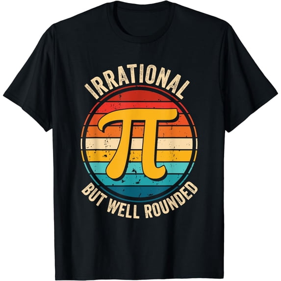 Vintage Irrational But Well Rounded Math Teacher Pi Day 3.14 T-Shirt