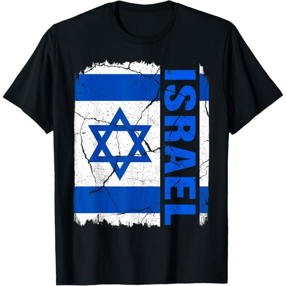Vintage Israelis Flag Israel Pride Roots Heritage Gift T-Shirt