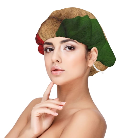 Vintage Italian Flag Sleep Cap Satin Bonnet Night Sleeping Soft Hair Turbans For Women