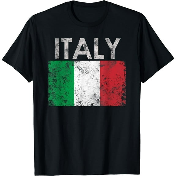 Vintage Italian Italy Flag Pride Gift T-Shirt