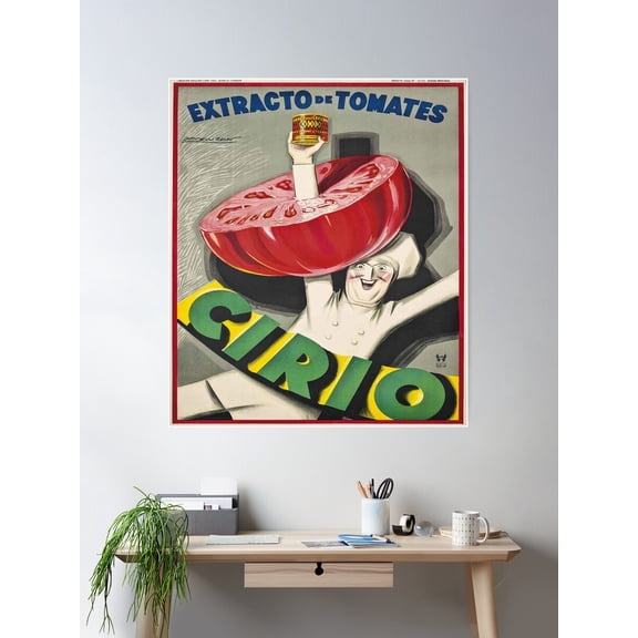 Vintage Italian Tomato Poster Poster Wall Art, Modern Wall Decor For Living Room Bedroom, 8x12 UNFRAMED