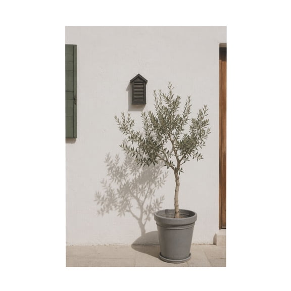 Vintage Italy Olive Green City Landscape Canvas Wall Art For Living Room Bedroom Office 12*18in