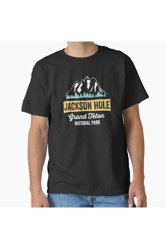 Vintage Jackson Hole Grand Teton National Park Wyoming T-Shirt Classic T-Shirt