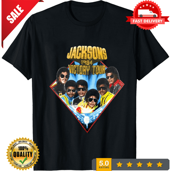 Vintage Jacksons Victory T-Shirt Cotton White Tee HOT, LIMITED EDITION-TH66562