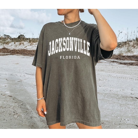 Vintage Jacksonville Florida T-Shirt: Retro College Style, Distressed Print Tshirt All Size S-5XL