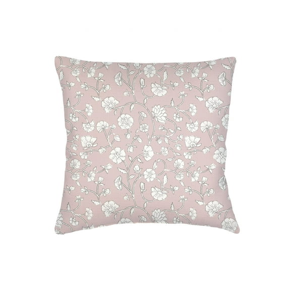 Vintage Jaipur Floral Linen Pillow 20x20 22x22 / Down