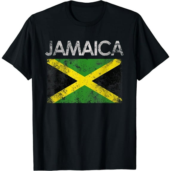 Vintage Jamaica Jamaican Flag Pride Gift T-Shirt