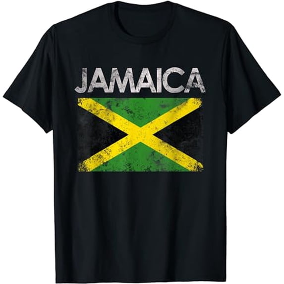 Vintage Jamaica Jamaican Flag Pride Gift T-Shirt