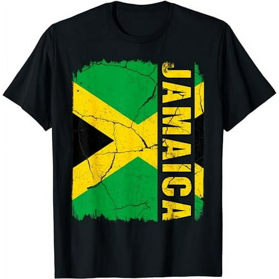 Vintage Jamaican Flag Jamaica Pride Roots Heritage Gift T-Shirt