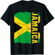 Vintage Jamaican Flag Jamaica Pride Roots Heritage Gift T-Shirt