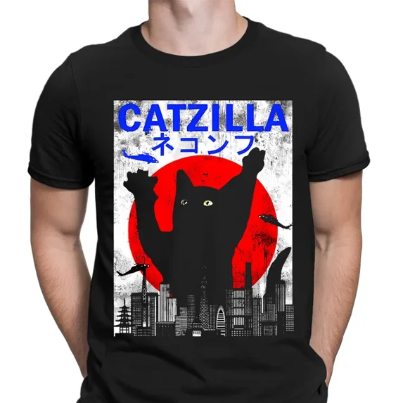 Vintage Japanese Anime Crazy Cat Animal Lovers Gift Retro Vintage Mens T-Shirts Top #6Jvhot Trending Birthday Gifts