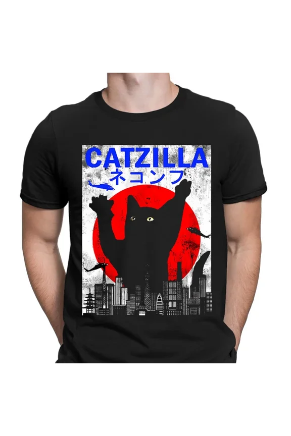 Vintage Japanese Anime Crazy Cat Animal Lovers Gift Retro Vintage Mens T-Shirts Top #6Jvhot Trending Birthday Gifts