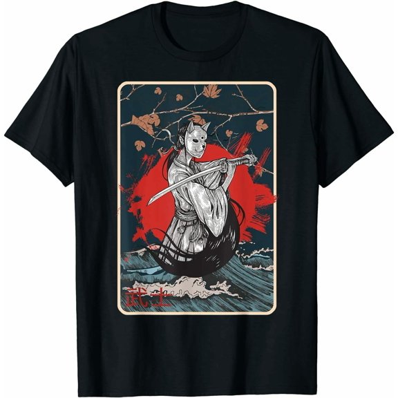 Vintage Japanese Female Samurai Onna Musha Shirt, Size M-3XL